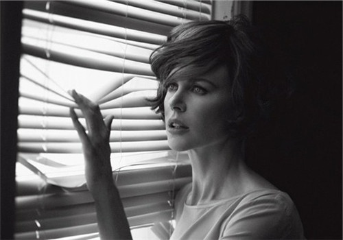 欧美明星妮可·基德曼复古性感黑白照