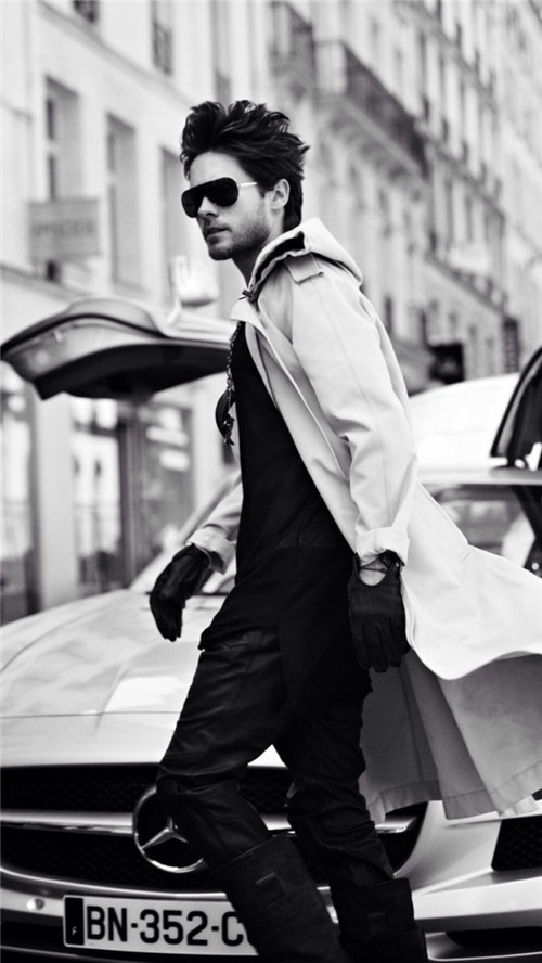 悲伤欧美男生个性壁纸黑白素材