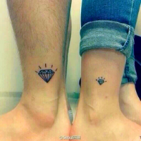 小清新情侣唯美 纹身头像图片大全