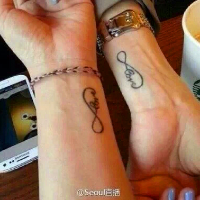 小清新情侣唯美 纹身头像图片大全