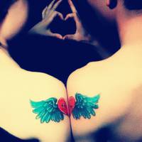 欧美范个性纹身情侣头像图片