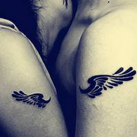 欧美范个性纹身情侣头像图片