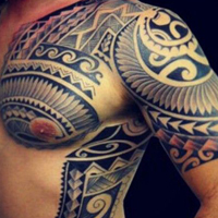 黑白纹身霸气男生头像图片