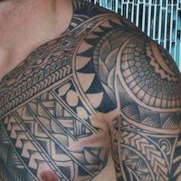 黑白纹身霸气男生头像图片