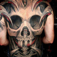 黑白纹身霸气男生头像图片