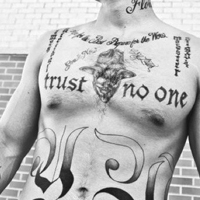 黑白纹身霸气男生头像图片