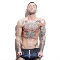 黑白纹身霸气男生头像图片