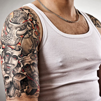 黑白纹身霸气男生头像图片