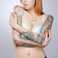 喝酒纹身的霸气欧美女生头像图片大全