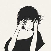 非主流个性人物黑白头像图片