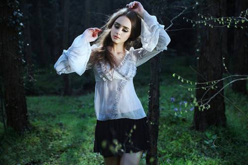 欧美森系小清新女生图片