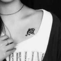 唯美人黑白意境纹身头像图片背景