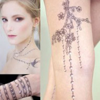 纹身非主流颓废美女头像图片