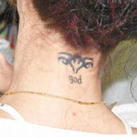 纹身非主流颓废美女头像图片