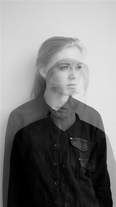 个性欧美范女生黑白伤颓手机壁纸