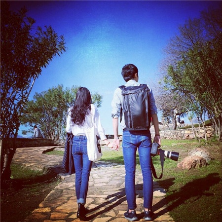 小清新欧美范背影情侣头像