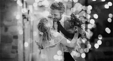 黑白欧美情侣唯美意境图片