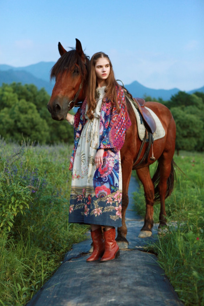 森系唯美欧美女生创意写真图片