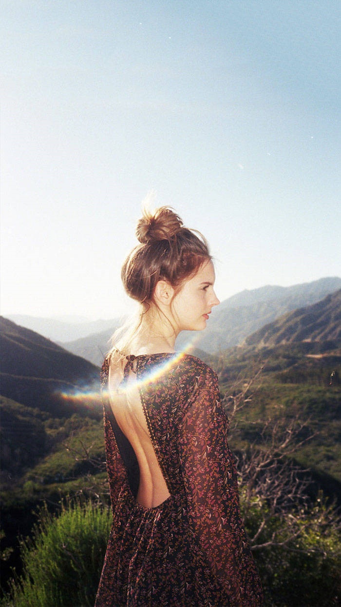 森系唯美欧美女生创意写真图片