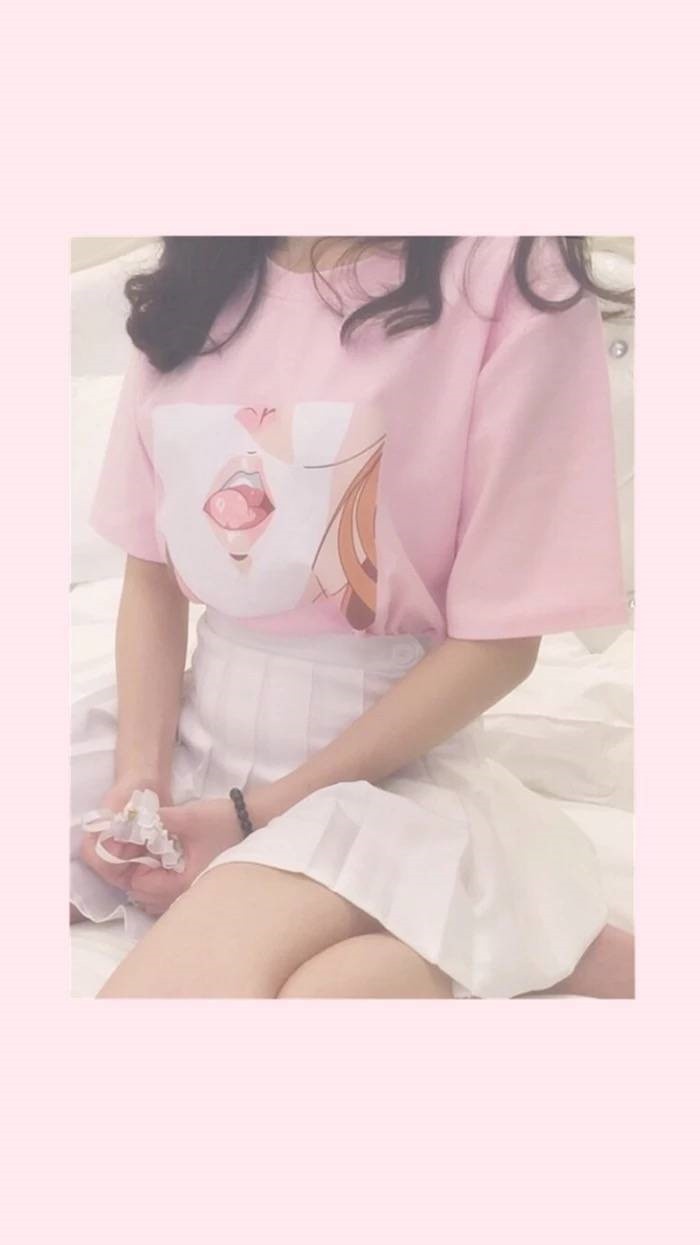 粉色治愈系欧美原宿风女生壁纸