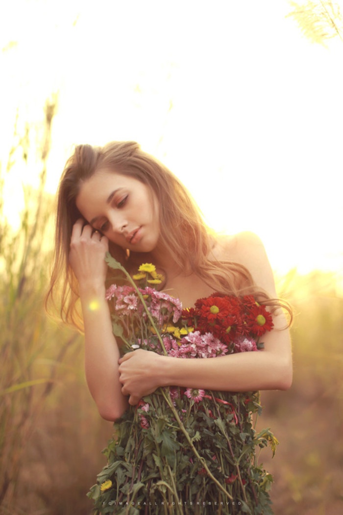 欧美小清新女生意境壁纸图片