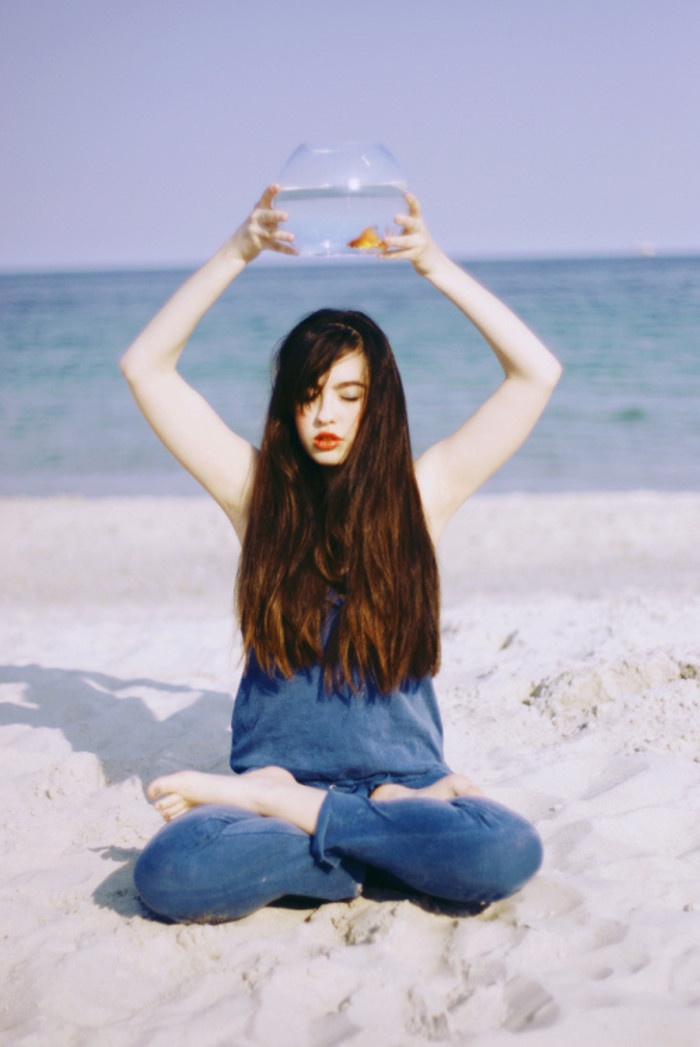 欧美小清新女生意境壁纸图片