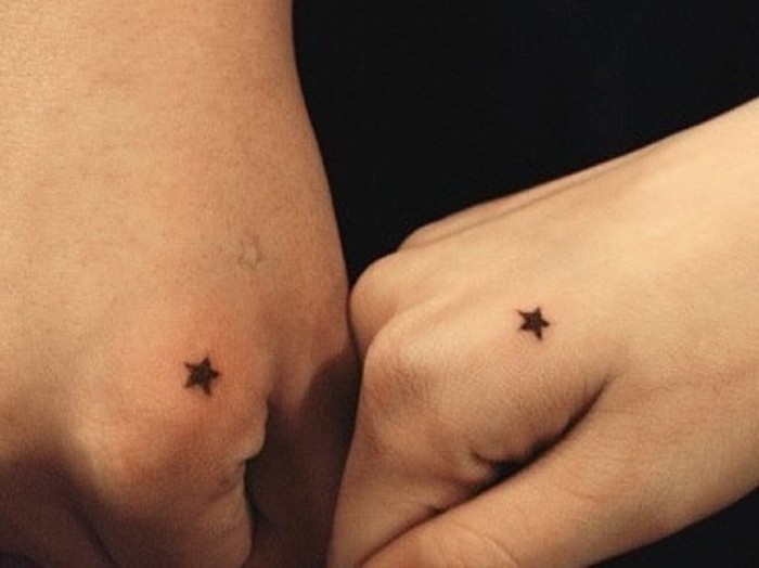 小清新可爱欧美情侣纹身图片