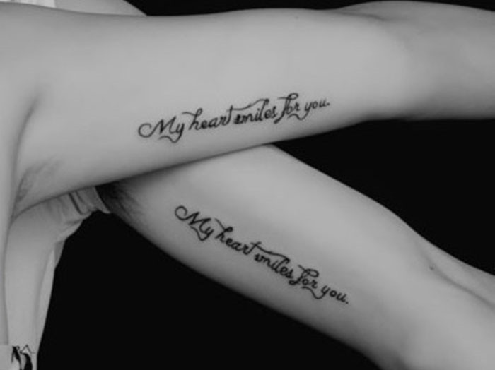 小清新可爱欧美情侣纹身图片