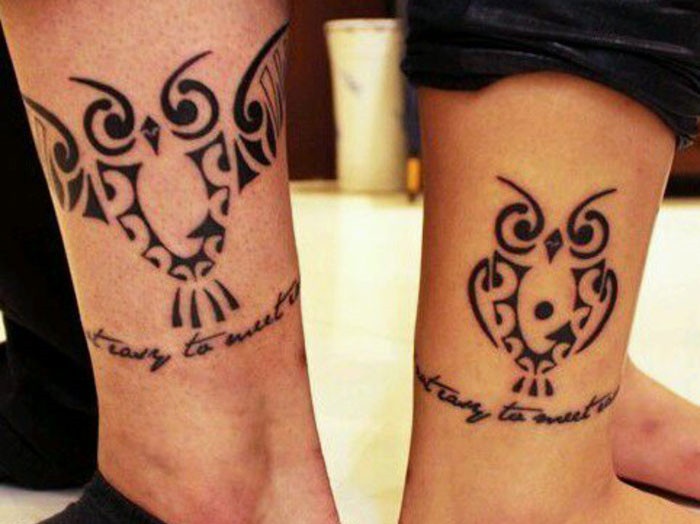 小清新可爱欧美情侣纹身图片