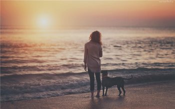 唯美欧美女生意境风景壁纸