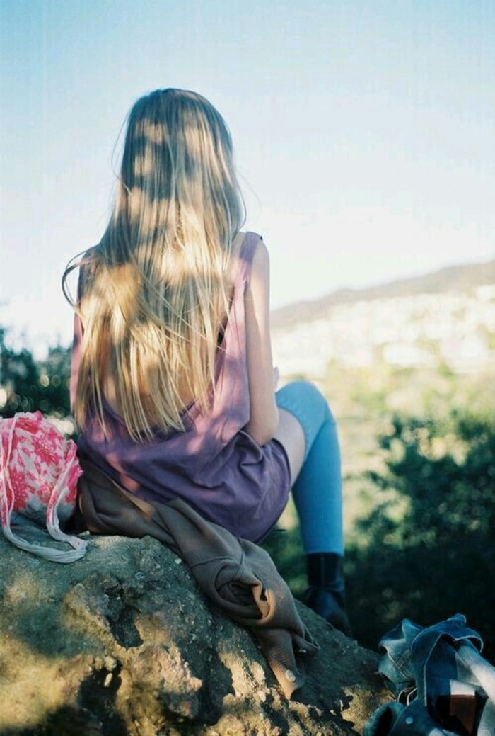 森系欧美女生治愈系唯美图片