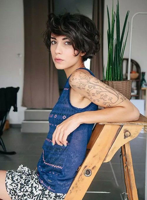 欧美帅气女生个性潮流短发造型