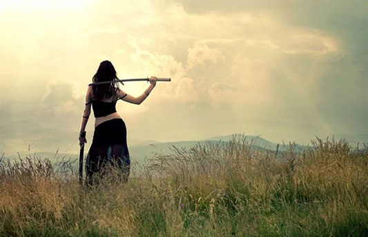 唯美欧美女生背影小清新意境图片