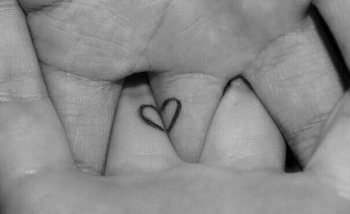 小清新欧美情侣个性纹身小图案