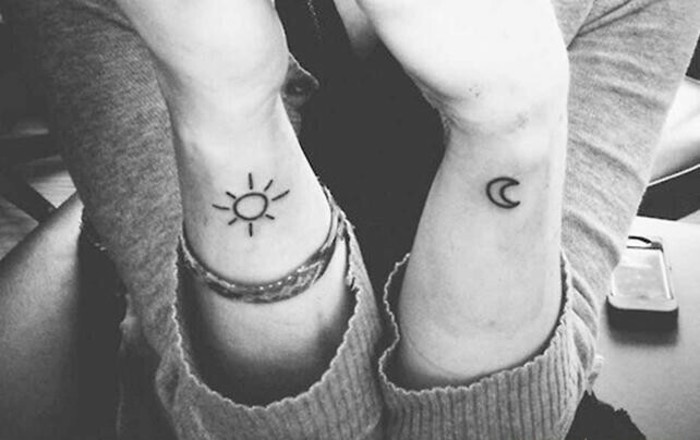 小清新欧美情侣个性纹身小图案