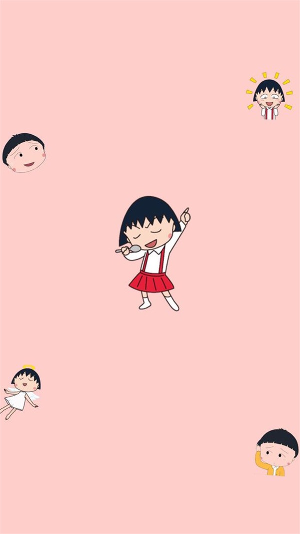 欧美女生意境樱桃小丸子壁纸