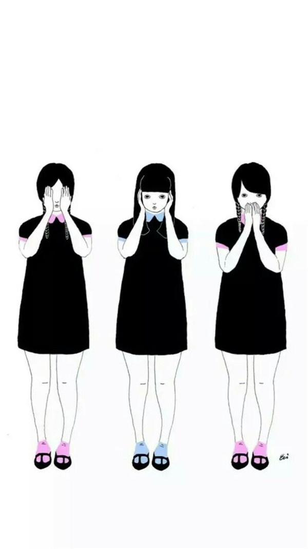 欧美黑白意境闺蜜手机壁纸