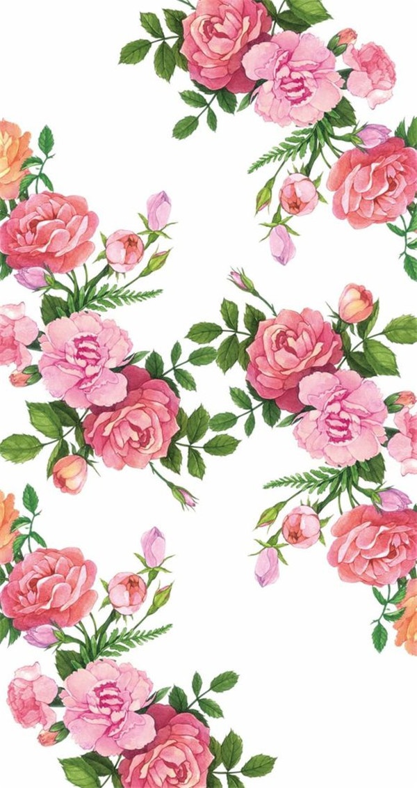 浪漫鲜花欧美女生意境图