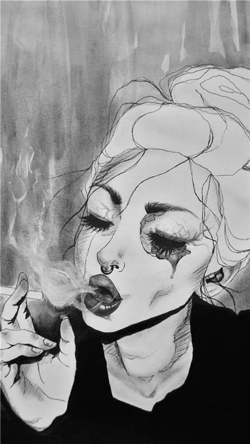 欧美风个性漫画黑白风格壁纸