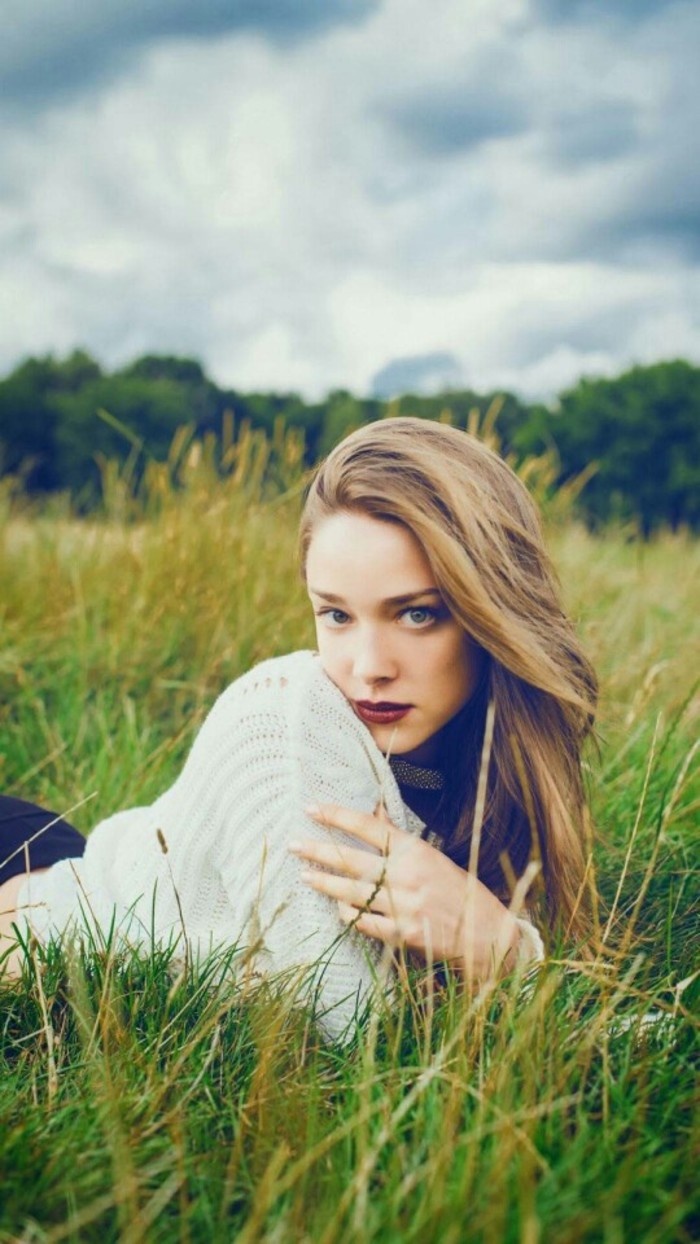 森系欧美女生性感唯美图片