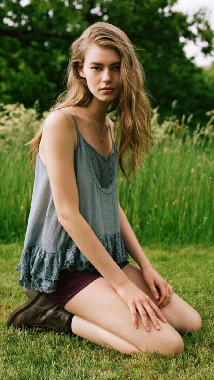 清纯欧美清新女生意境写真图片