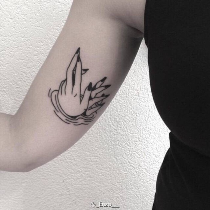 唯美个性欧美女生手臂纹身图案