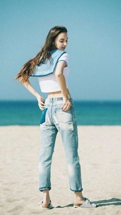 欧美女生海边小清新唯美写真图片