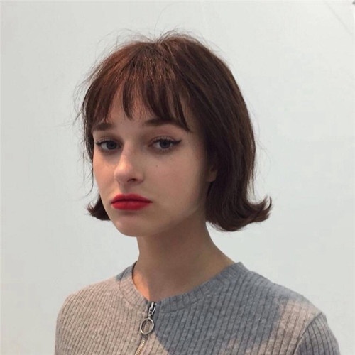 潮流欧美女生帅气短发图片