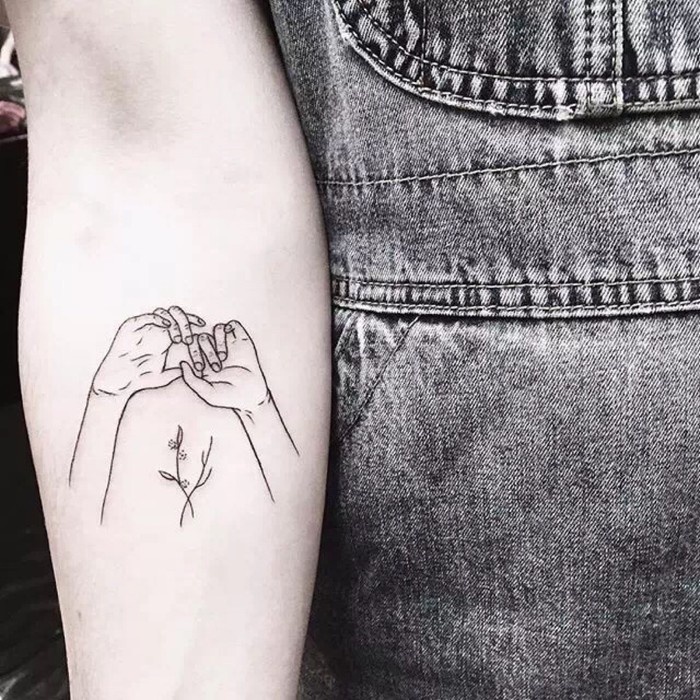 唯美个性欧美女生手臂纹身图案