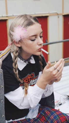 潮流欧美帅气女生个性竖屏壁纸