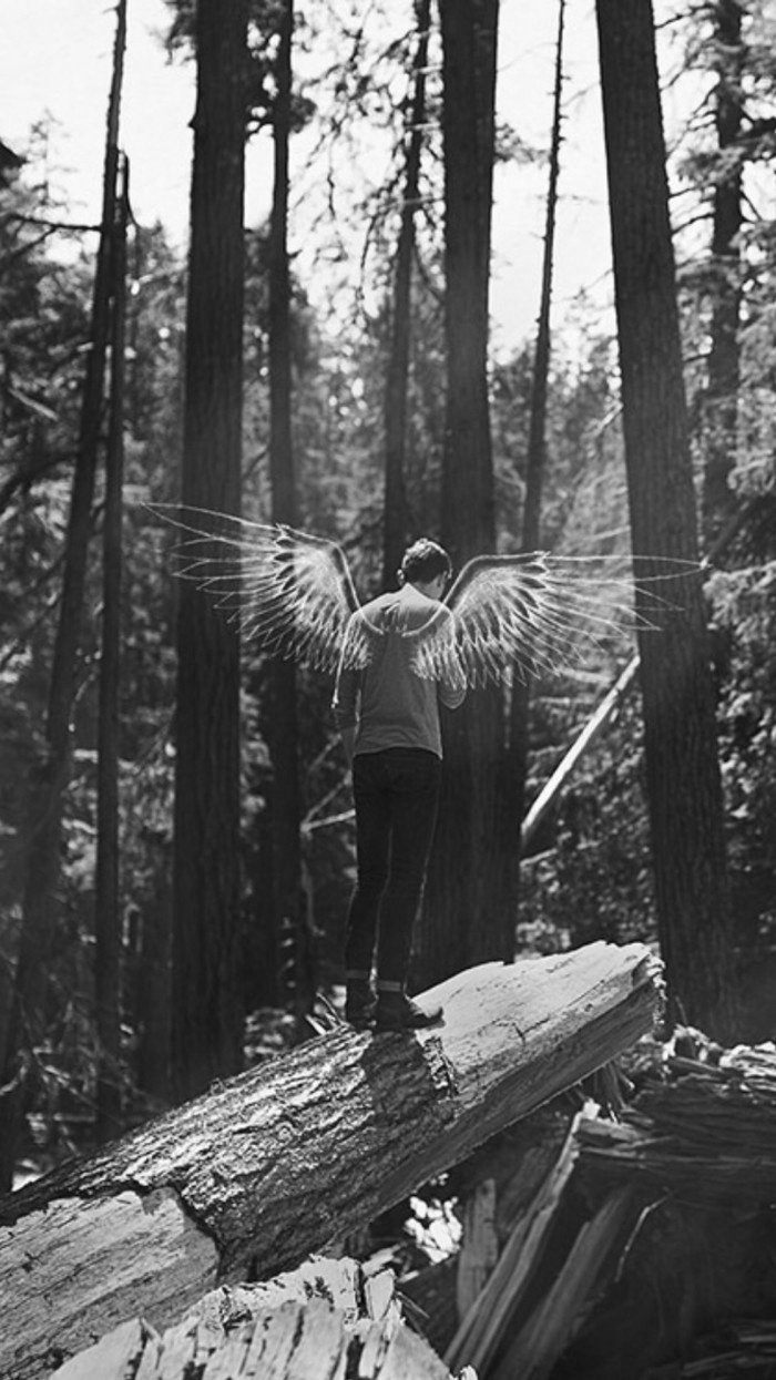 伤感欧美范背影黑白照片