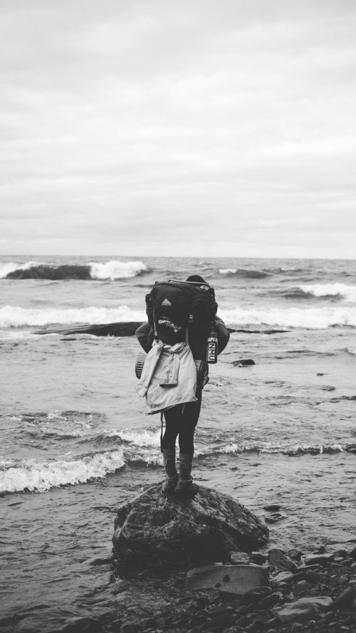 伤感欧美范背影黑白照片