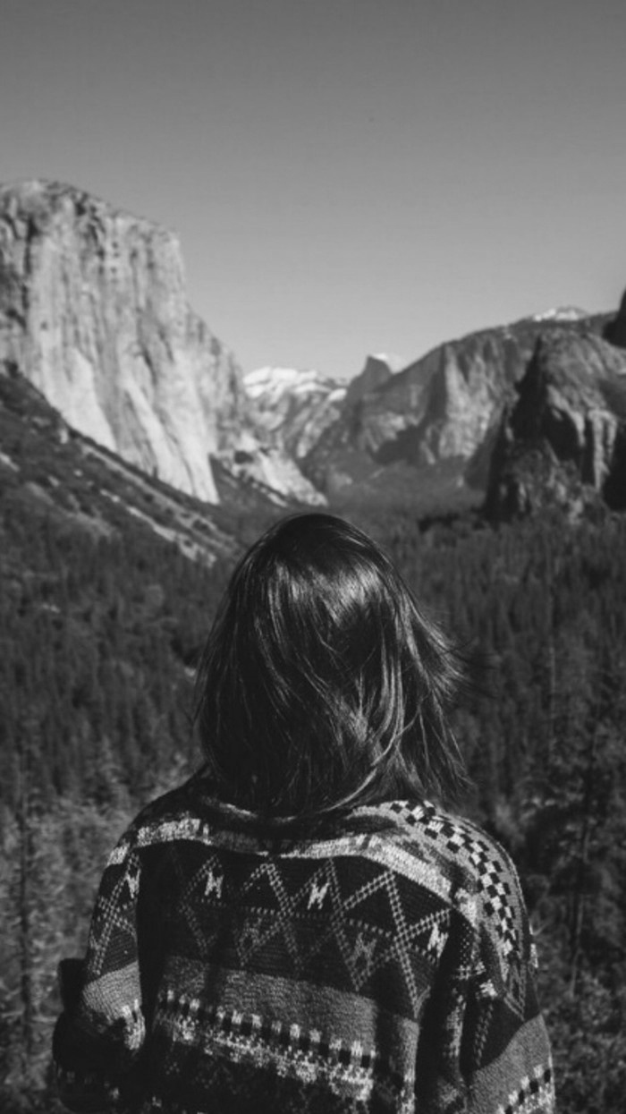 伤感欧美范背影黑白照片