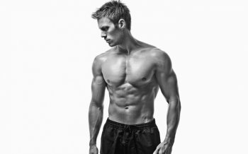 健硕性感欧美肌肉帅哥黑白写真壁纸